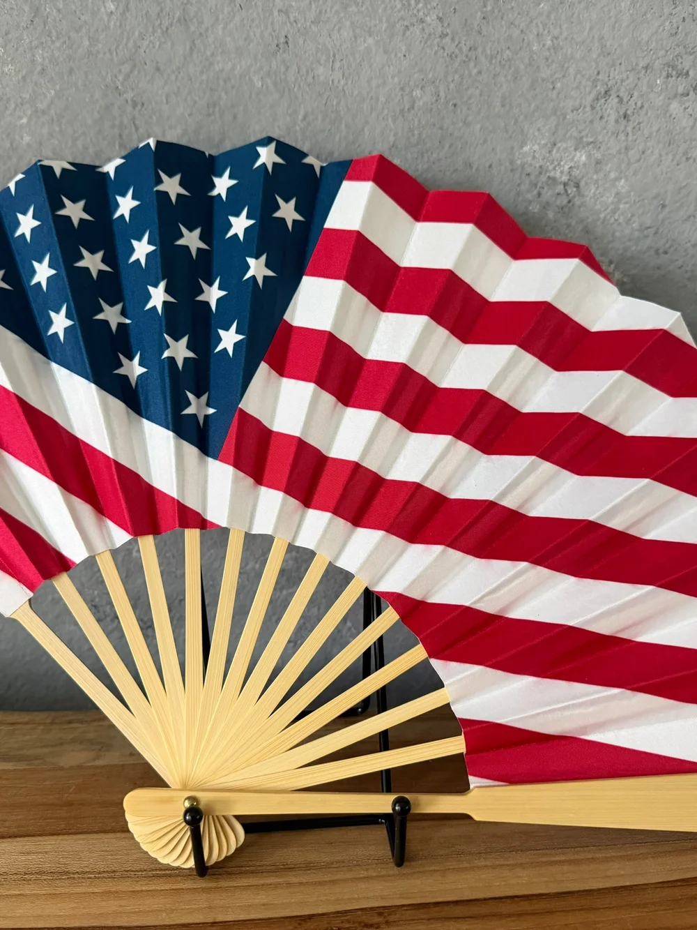 Stars & Grace - Patriotic Hand Fan - American Flag Design
